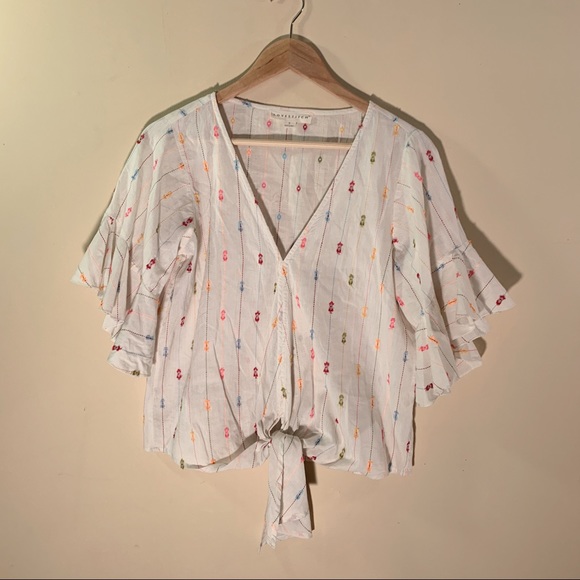 Lovestich ‘Ayla’ Striped Ruffle Sleeve Top - Picture 2 of 8